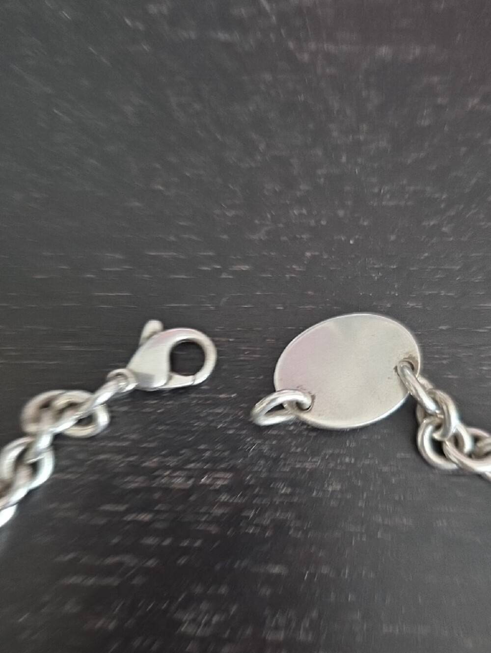 Tiffany & Co. Sterling Silver Return To Tiffany Oval TAG Choker Chain Necklace - Picture 3 of 3